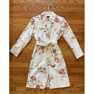 Cole Haan Floral Trench Coat